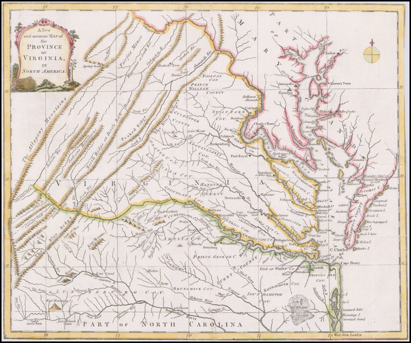 87-Southeast, Virginia and American Revolution Map By Universal Magazine