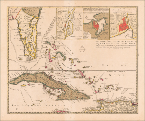 39-Florida, Cuba and Bahamas Map By Reiner & Joshua Ottens