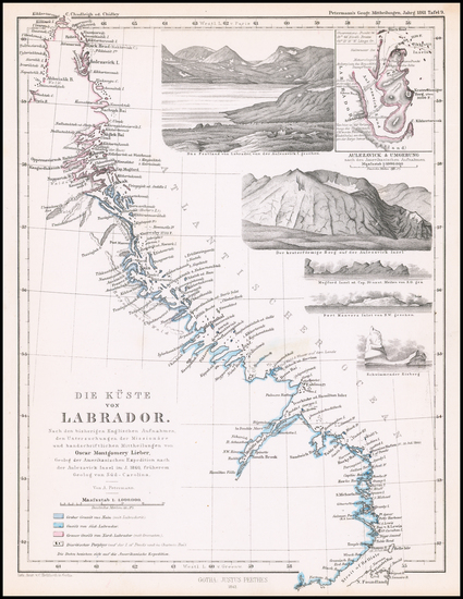 70-Polar Maps and Canada Map By Augustus Herman Petermann