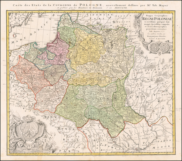 24-Poland and Baltic Countries Map By Homann Heirs / Tobias Mayer