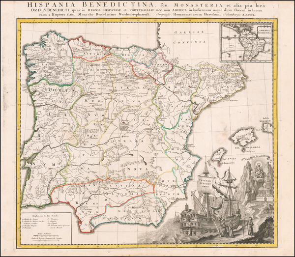 100-Spain and Portugal Map By Homann Heirs