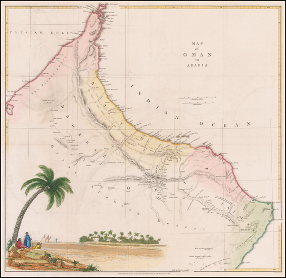 24-Arabian Peninsula Map By James Raymond Wellsted