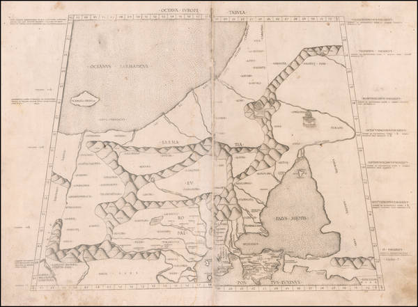 17-Poland, Russia, Ukraine and Baltic Countries Map By Claudius Ptolemy