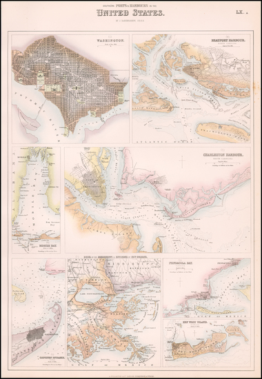 86-Washington, D.C., Florida, Louisiana, Alabama, North Carolina, South Carolina and Texas Map By 