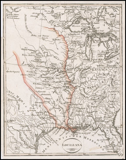 82-South, Louisiana, Texas, Midwest and Plains Map By Theophil Ehrmann