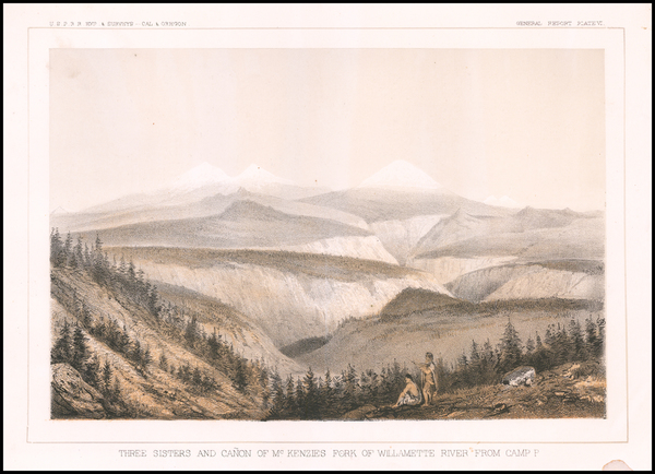 99-Oregon Map By U.S. Pacific RR Survey