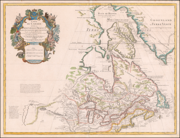 46-Midwest, Plains and Canada Map By Guillaume De L'Isle