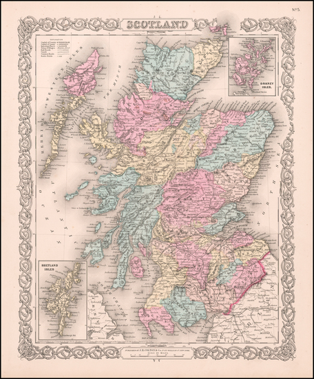 94-Scotland Map By G.W.  & C.B. Colton