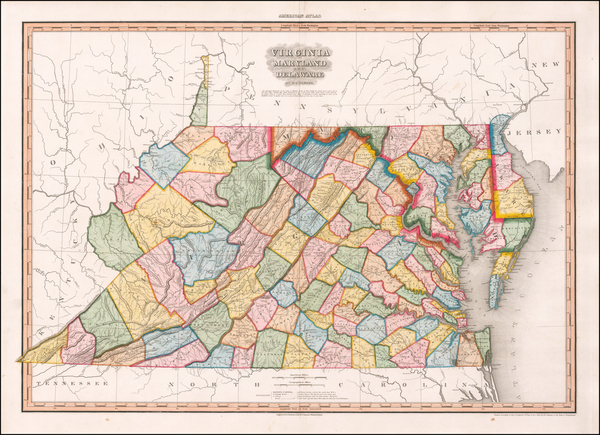 2-Maryland, Delaware and Virginia Map By Henry Schenk Tanner