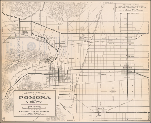 73-Other California Cities Map By Automobile Club of Southern California