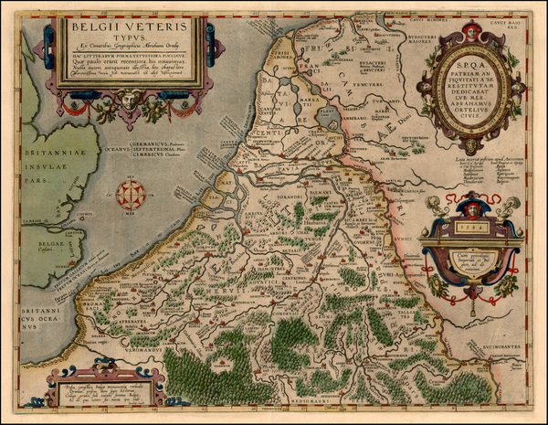 70-Netherlands Map By Abraham Ortelius