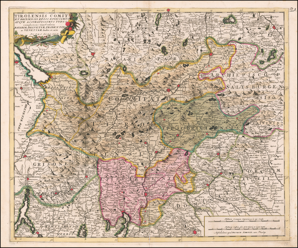 52-Switzerland, Austria and Northern Italy Map By Peter Schenk