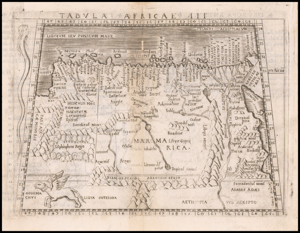 41-East Africa Map By Giacomo Gastaldi