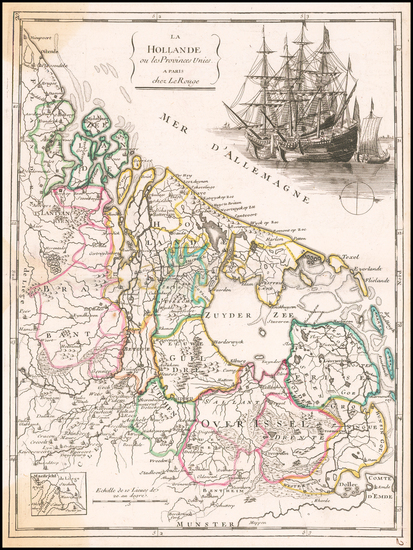 40-Netherlands and Luxembourg Map By Georges Louis Le Rouge