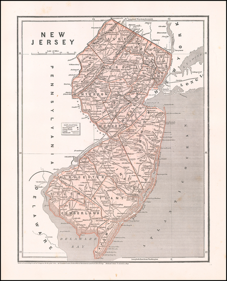 24-New Jersey Map By Sidney Morse  &  Samuel Breese