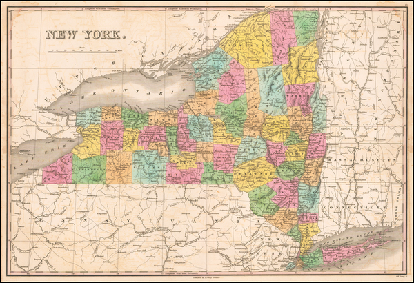 17-New York State Map By Anthony Finley