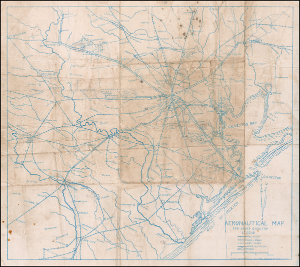 92-Texas Map By Vernon Guy Smylie 