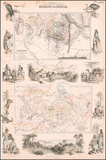 81-East Africa and West Africa Map By Archibald Fullarton & Co.