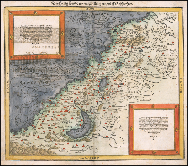 27-Holy Land Map By Sebastian Munster