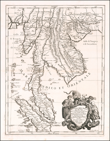 60-Southeast Asia, Singapore, Indonesia, Malaysia and Thailand, Cambodia, Vietnam Map By Giacomo G
