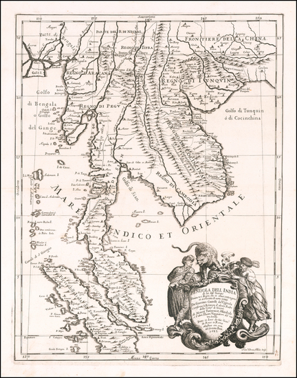 72-Southeast Asia, Singapore, Indonesia, Malaysia and Thailand, Cambodia, Vietnam Map By Giacomo G