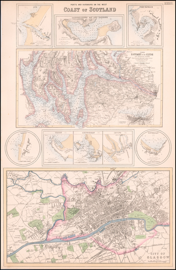 62-Scotland Map By Archibald Fullarton & Co.