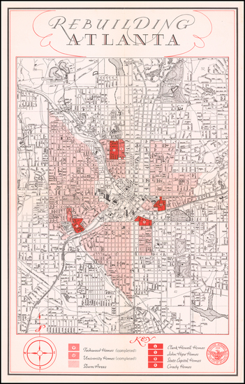 88-Georgia Map By Housing Authority of the City of Atlanta, GA.