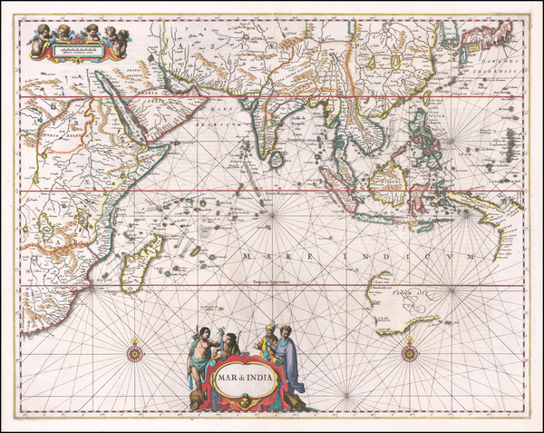 42-Indian Ocean, East Asia, India, Southeast Asia, Middle East and Australia Map By Jan Jansson