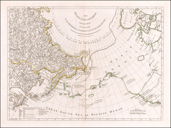 89-Polar Maps, Alaska, Pacific, Russia in Asia and Canada Map By Robert Sayer