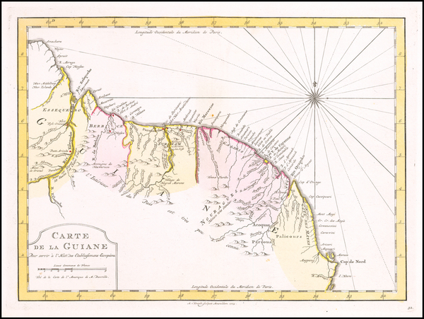 12-Guianas & Suriname Map By A. Krevelt