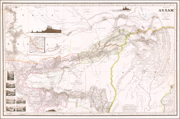 39-China and India Map By Heinrich Berghaus