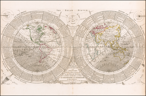 66-World and Celestial Maps Map By Benjamin Martin