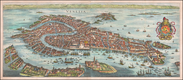 58-Venice Map By Matthaus Merian