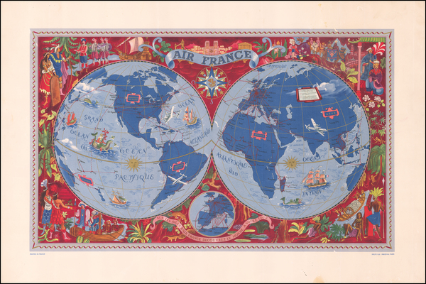 12-World and Pictorial Maps Map By Lucien Boucher