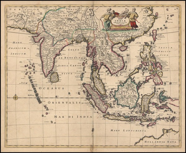 59-Asia, China, India, Southeast Asia, Australia & Oceania and Australia Map By Frederick De W