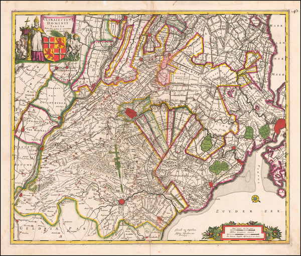 35-Netherlands Map By Justus Danckerts