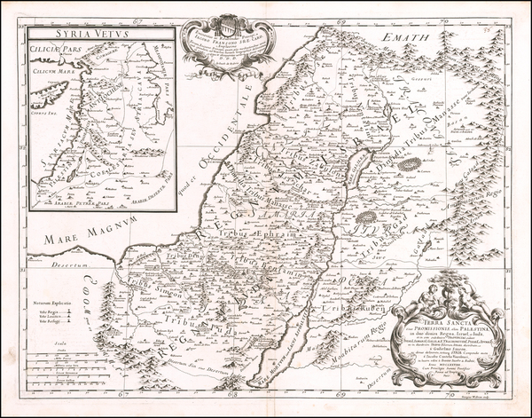 34-Holy Land Map By Giacomo Giovanni Rossi