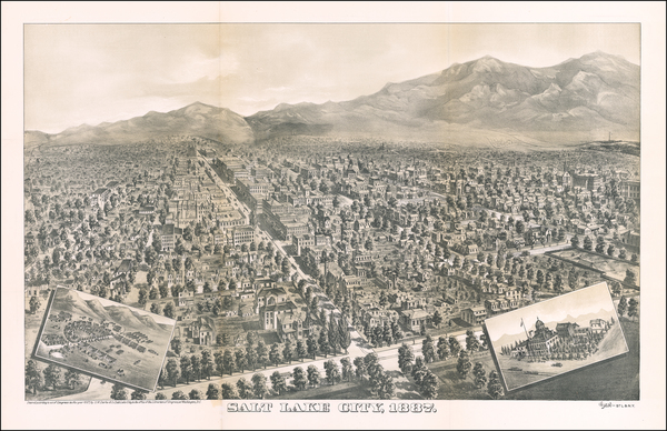 53-Utah and Utah Map By Augustus Gast