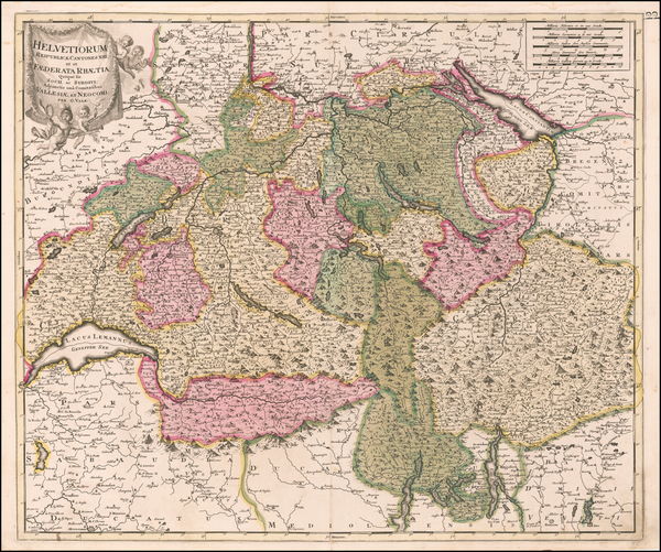 50-Switzerland Map By Gerard Valk