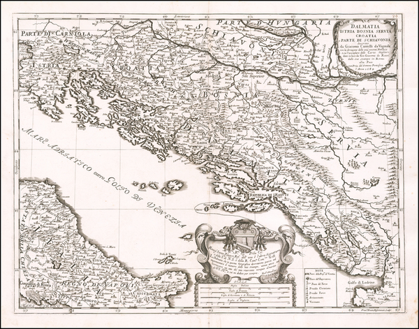 93-Balkans, Croatia & Slovenia, Bosnia & Herzegovina and Serbia & Montenegro Map By Gi