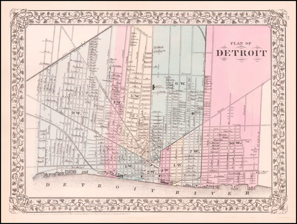 65-Michigan Map By Samuel Augustus Mitchell Jr.