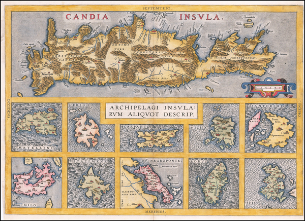 93-Greece Map By Abraham Ortelius