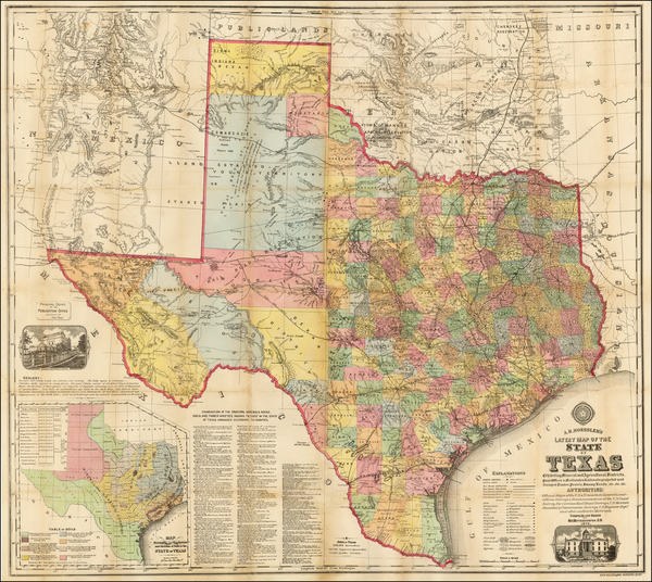 95-Texas Map By Anton R. Roessler  &  Maximilian Van Mittendorfer