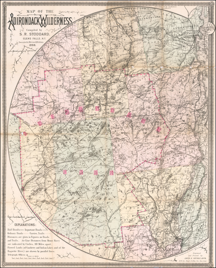 27-New York State Map By Seneca Ray Stoddard