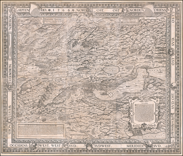 47-Switzerland Map By Jodocus Murer