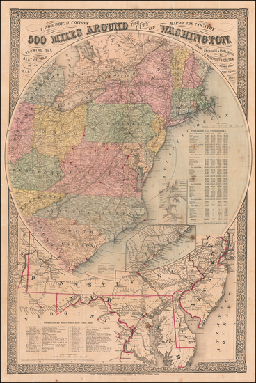 13-Mid-Atlantic and Washington, D.C. Map By G.W. Colton