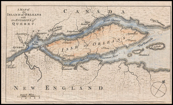 53-Canada and Quebec Map By Gentleman's Magazine