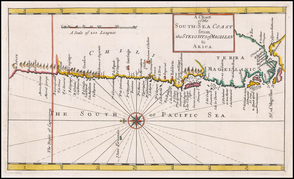 35-Chile Map By Herman Moll