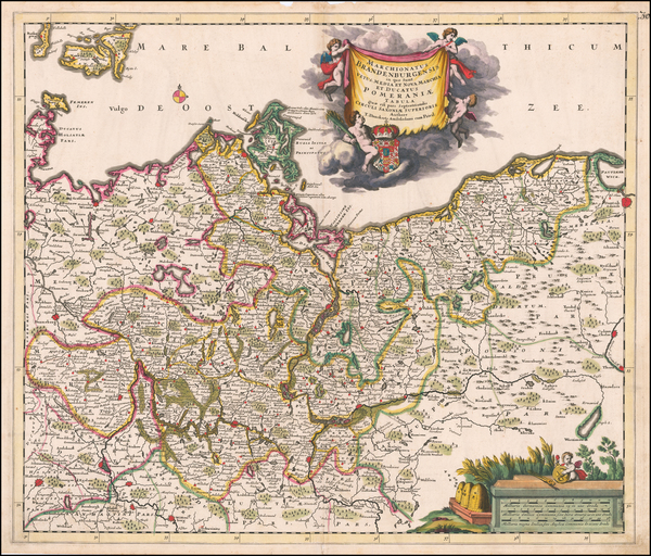 96-Poland and Germany Map By Theodorus I Danckerts
