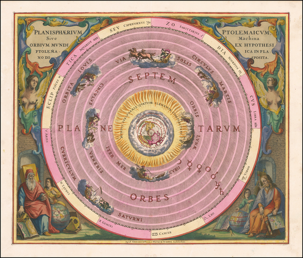 23-Celestial Maps Map By Andreas Cellarius